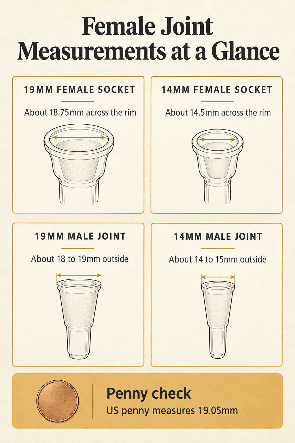 Female Joint Measurements at a Glance