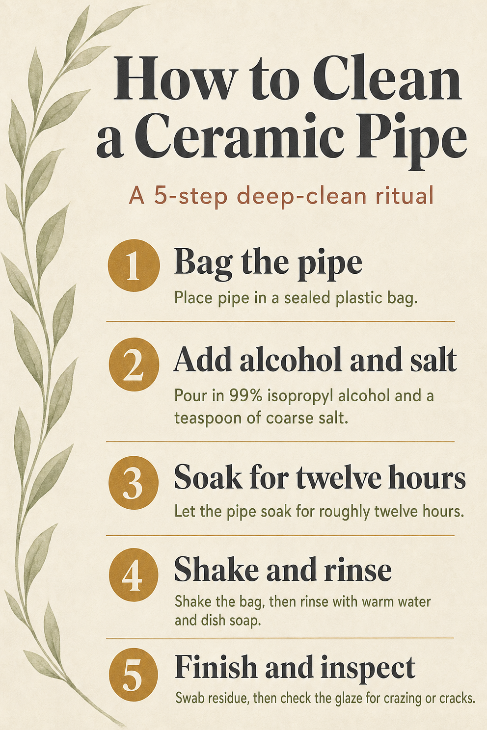 How to Clean a Ceramic Pipe