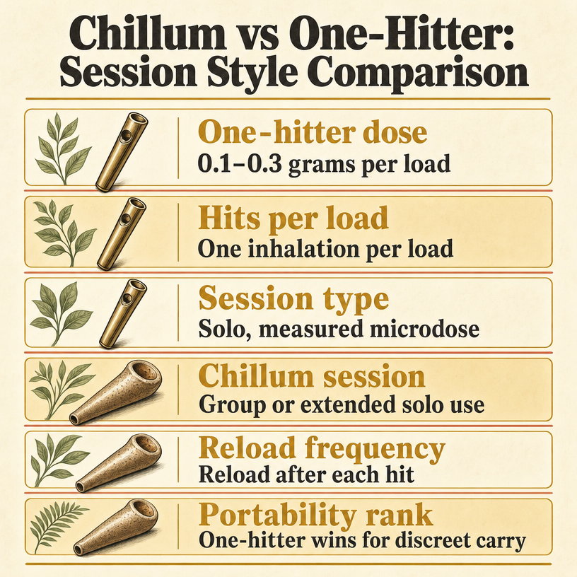Chillum vs One-Hitter: Session Style Comparison