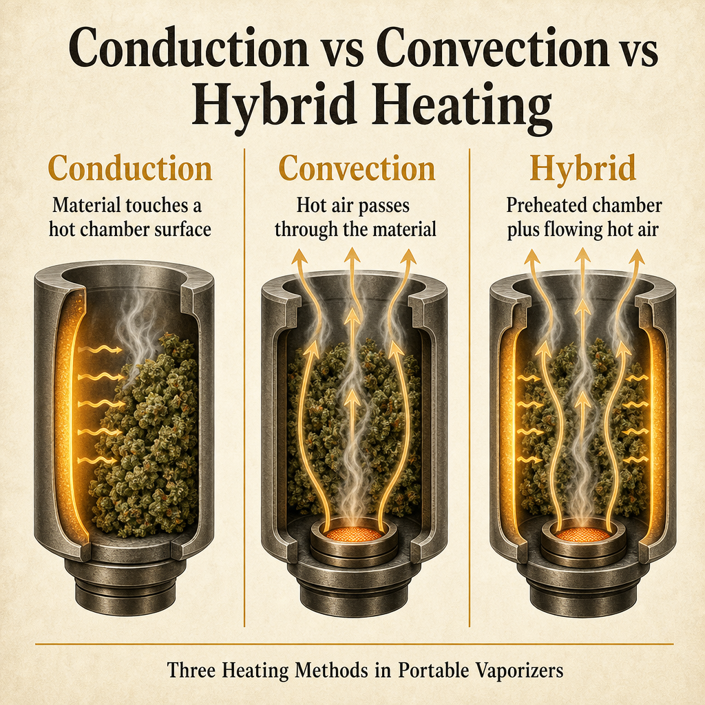 Conduction vs Convection vs Hybrid Heating