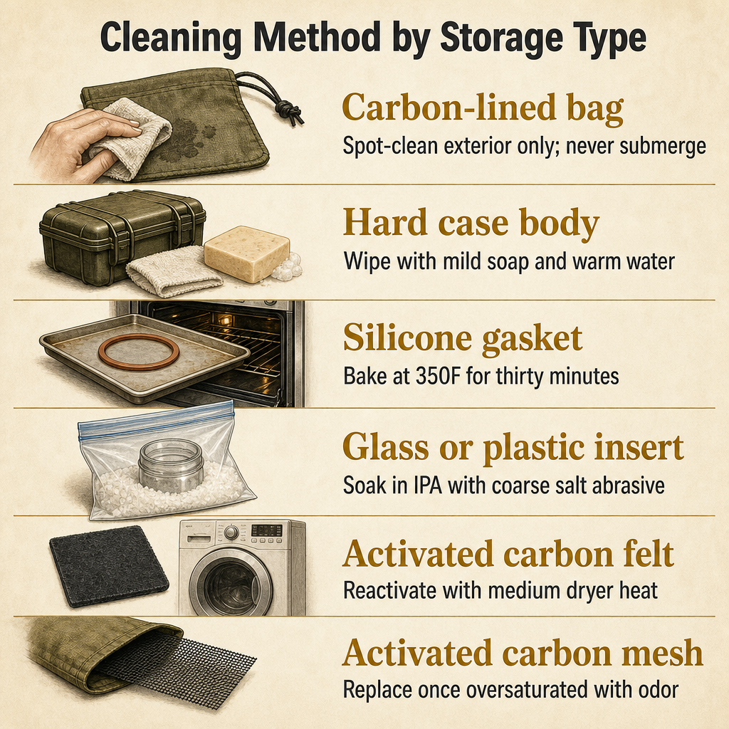 Cleaning Method by Storage Type
