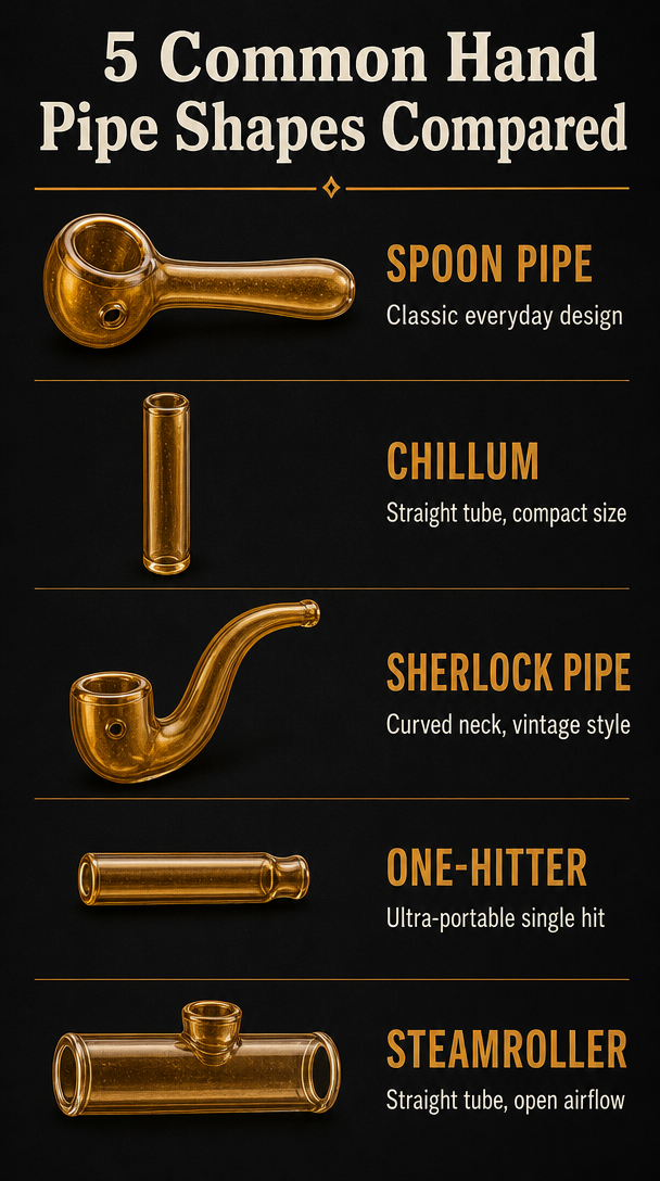 5 Common Hand Pipe Shapes Compared