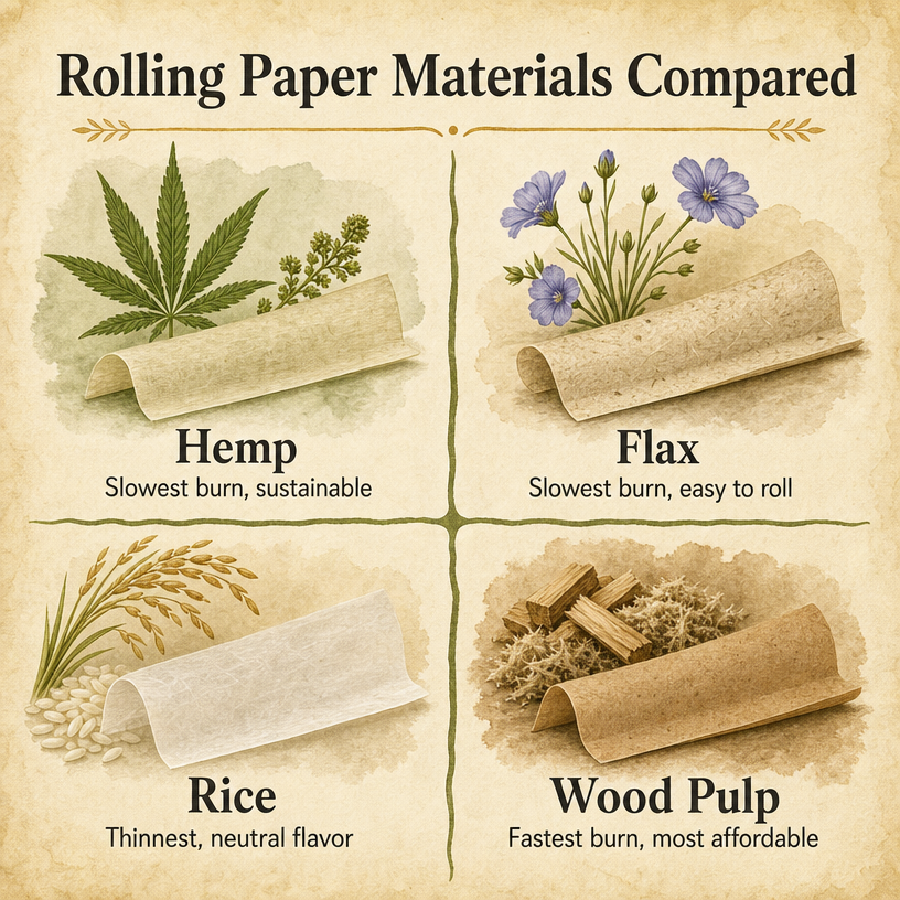 Rolling Paper Materials Compared