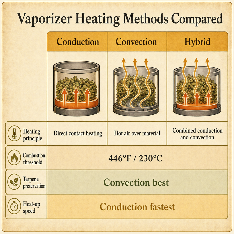 Vaporizer Heating Methods Compared
