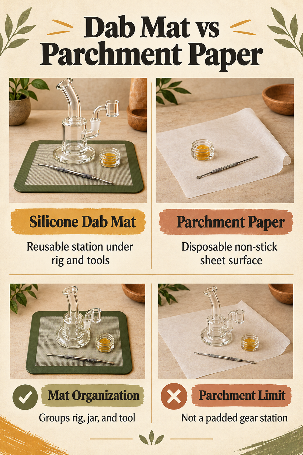 Dab Mat vs Parchment Paper