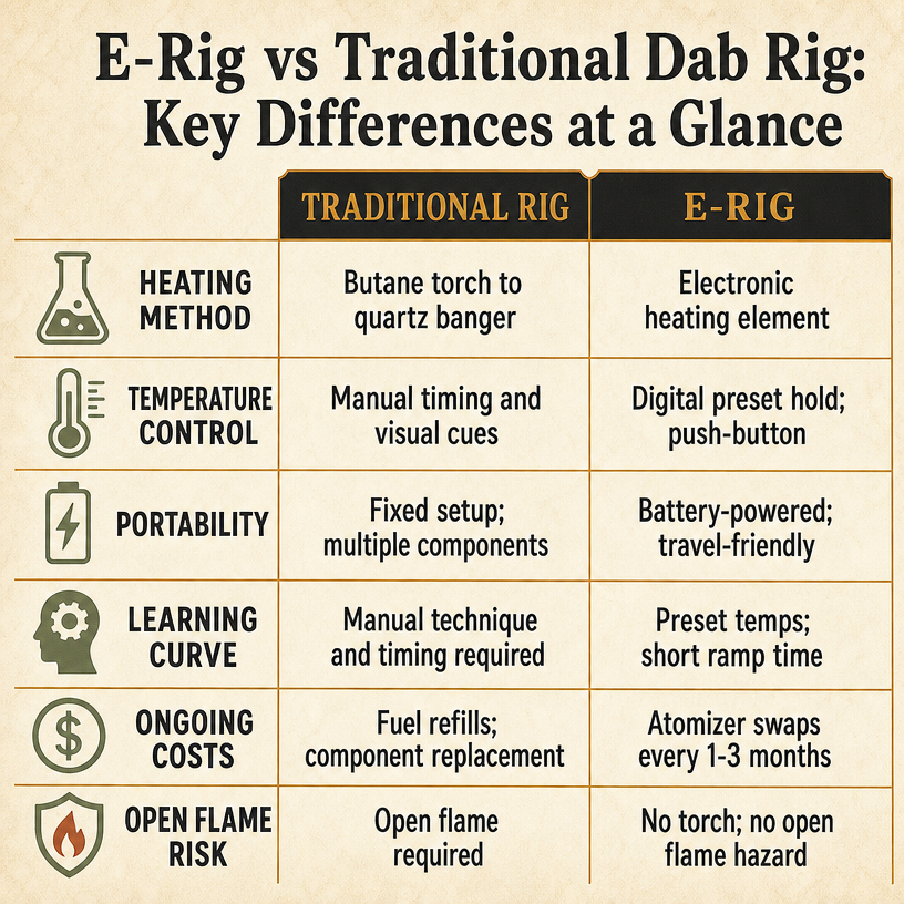 E-Rig vs Traditional Dab Rig: Key Differences at a Glance