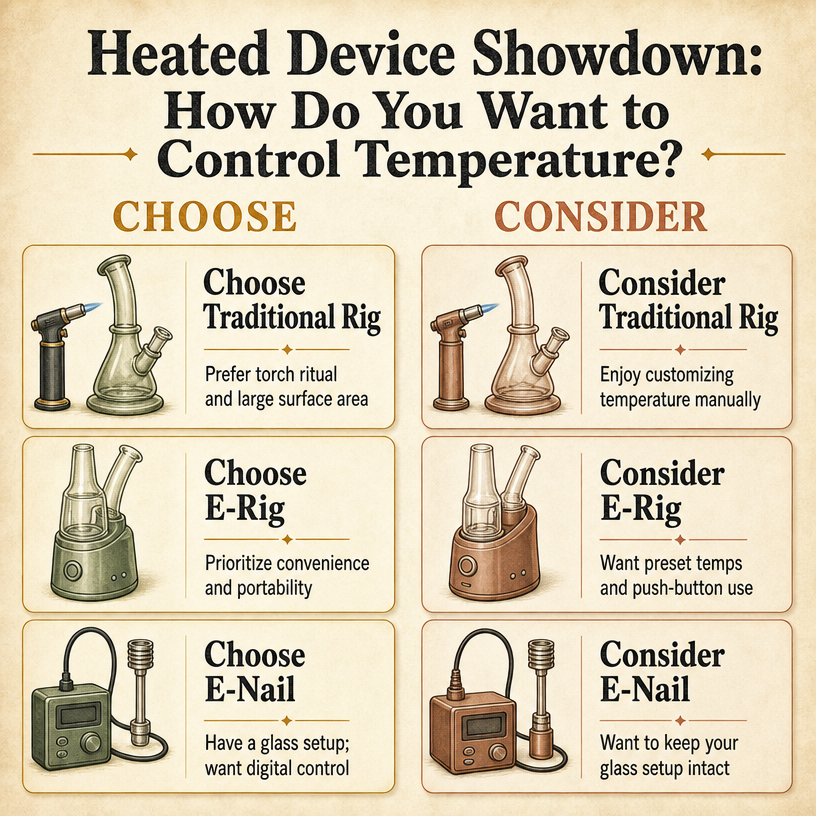 E-Rig vs Traditional Dab Rig: How Do You Want to Control Temperature?