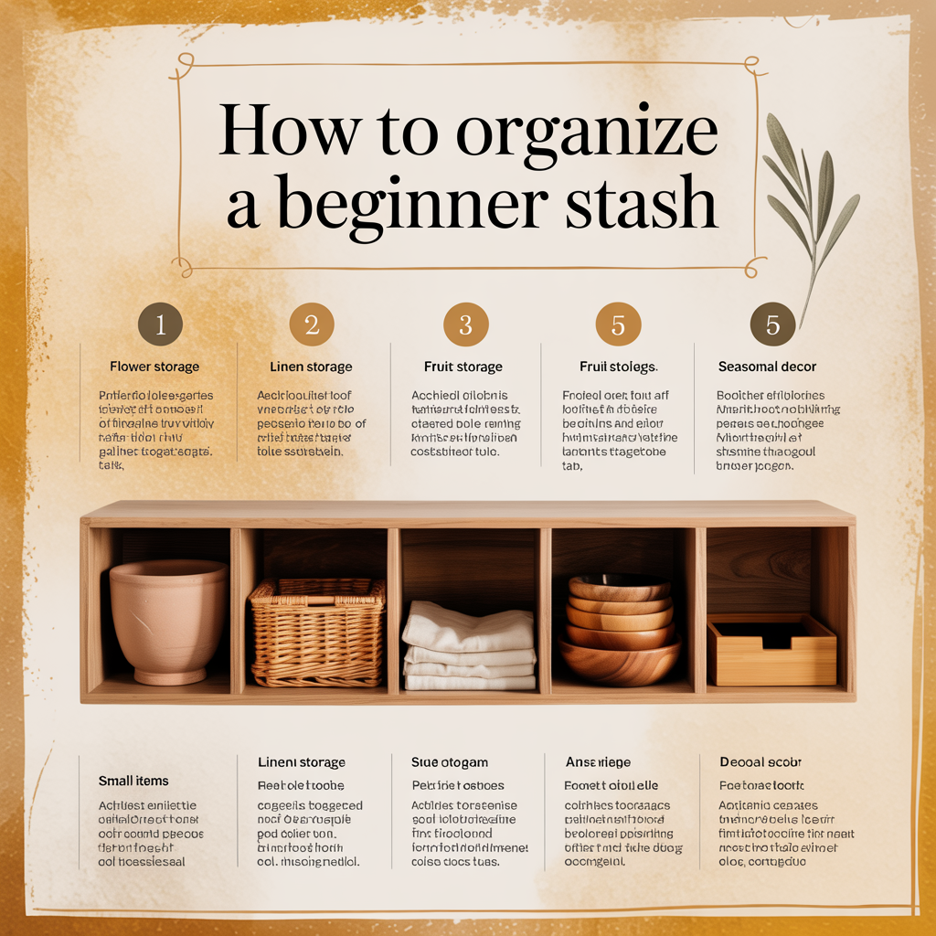How to organize a beginner stash
