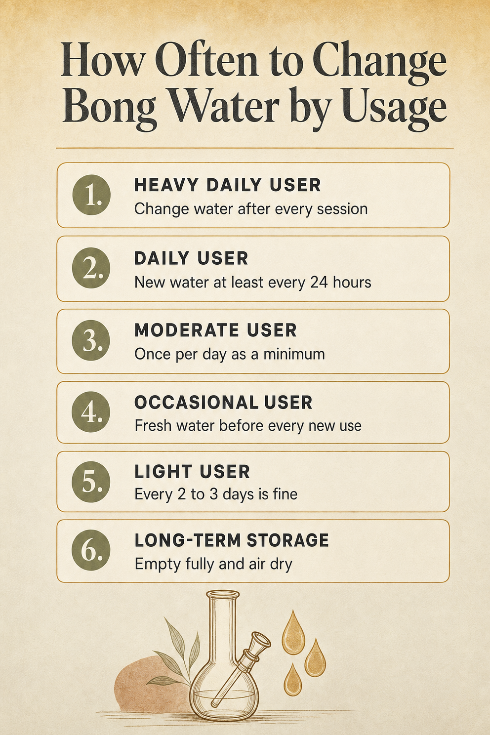 How Often to Change Bong Water by Usage
