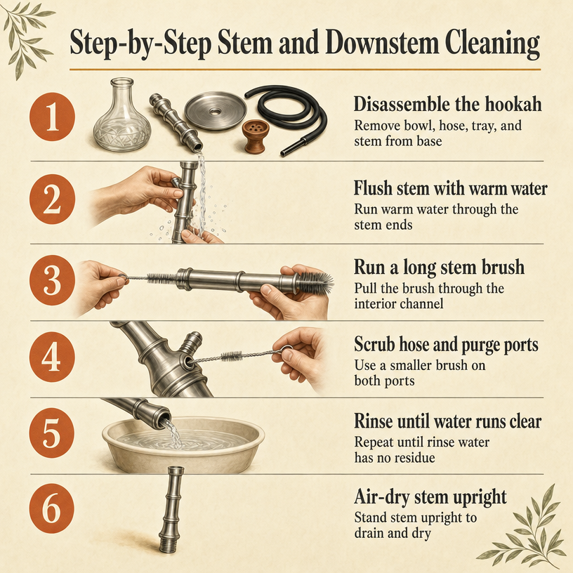 Step-by-Step Stem and Downstem Cleaning