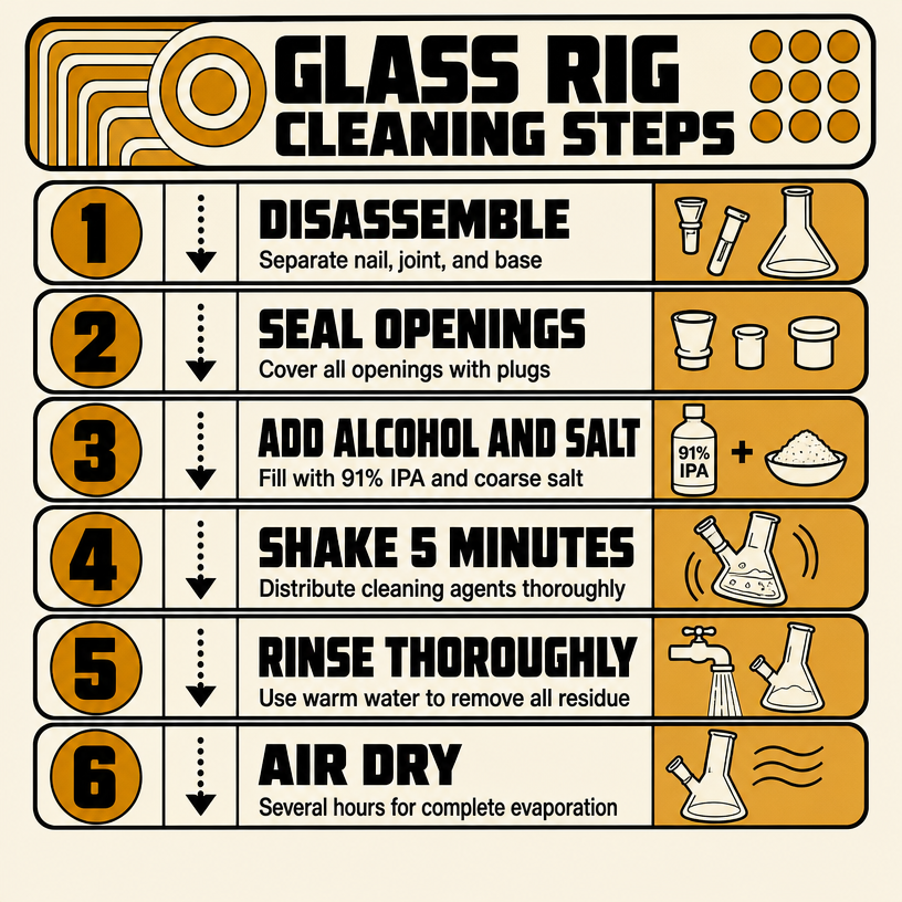 Dab Rig Cleaning Steps