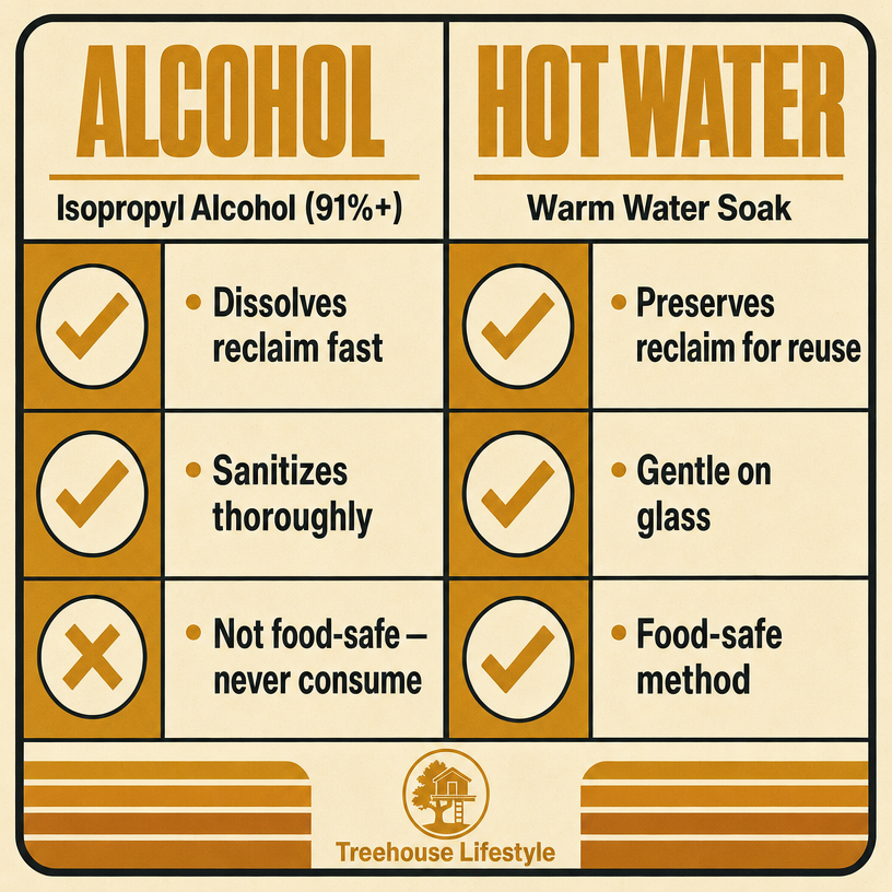 Alcohol vs. Hot Water Cleaning