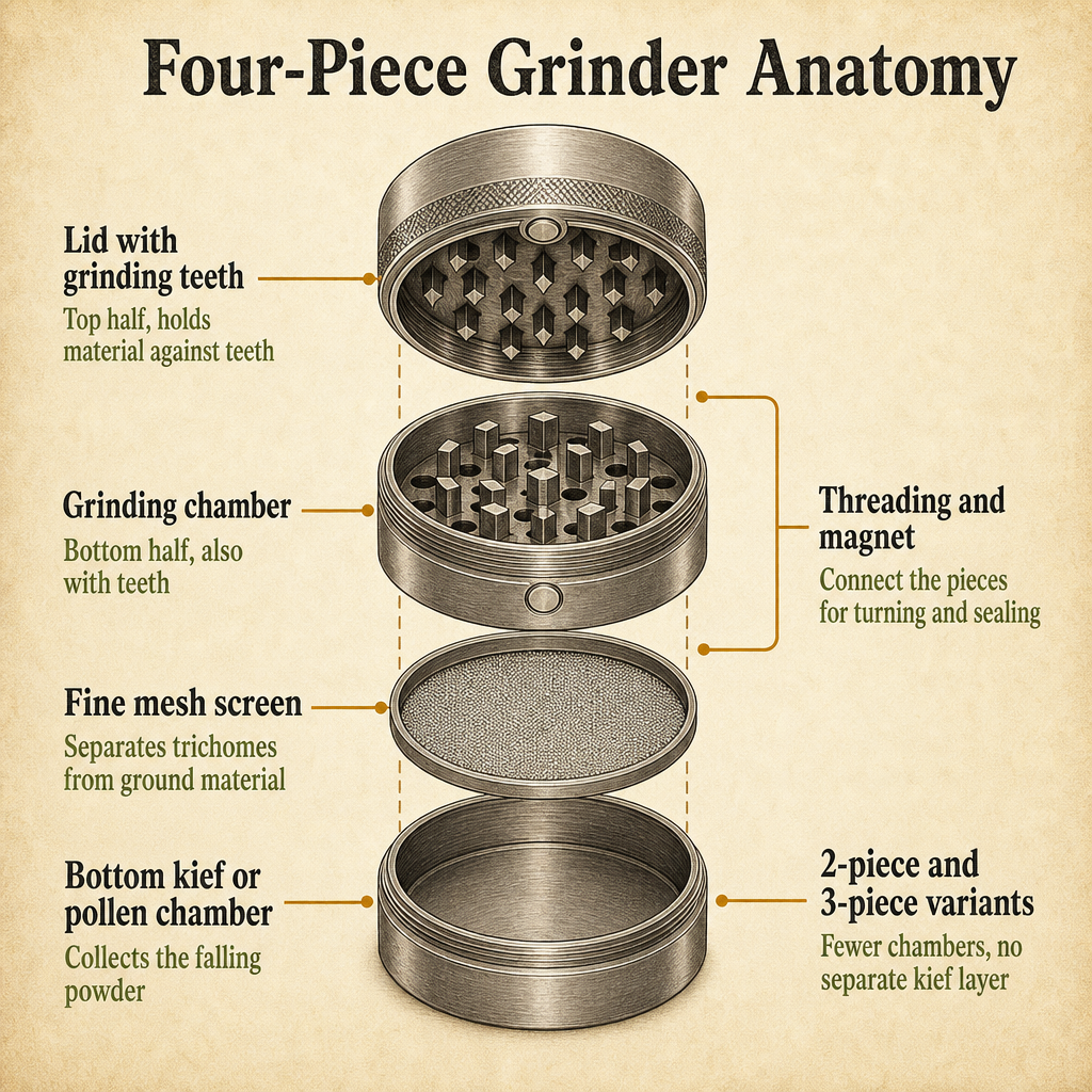 Four-Piece Grinder Anatomy