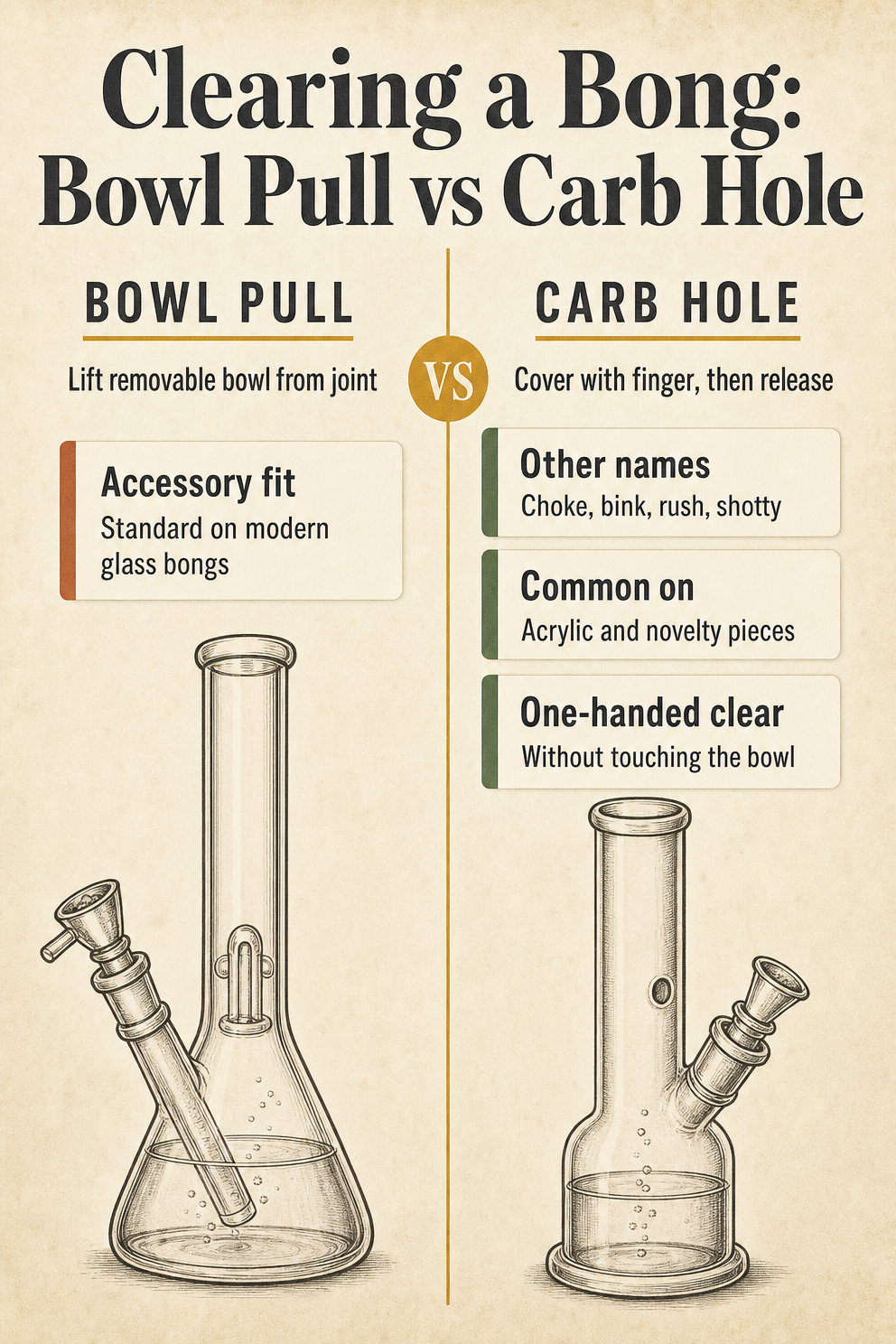 Clearing a Bong: Bowl Pull vs Carb Hole