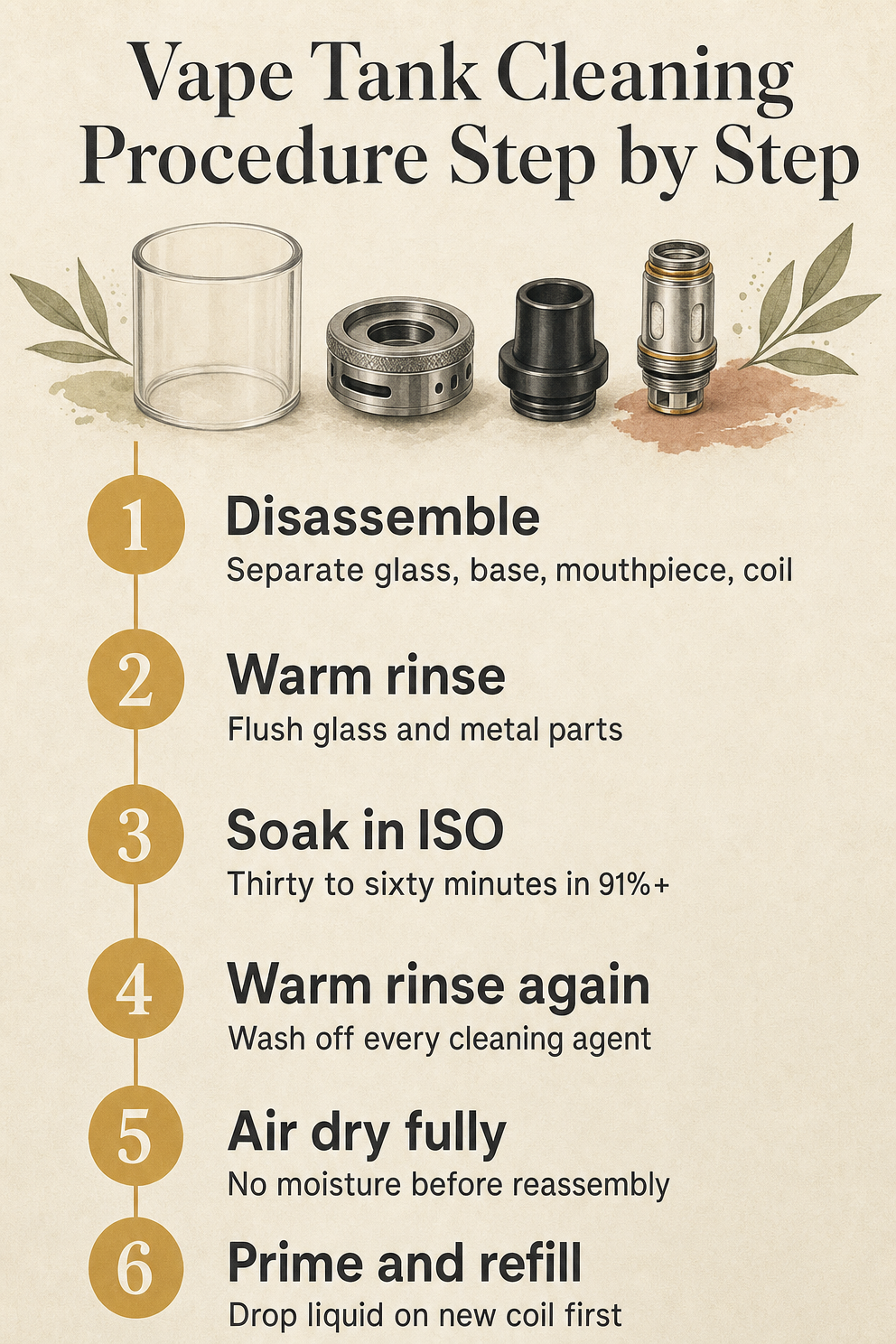 Vape Tank Cleaning Procedure Step by Step