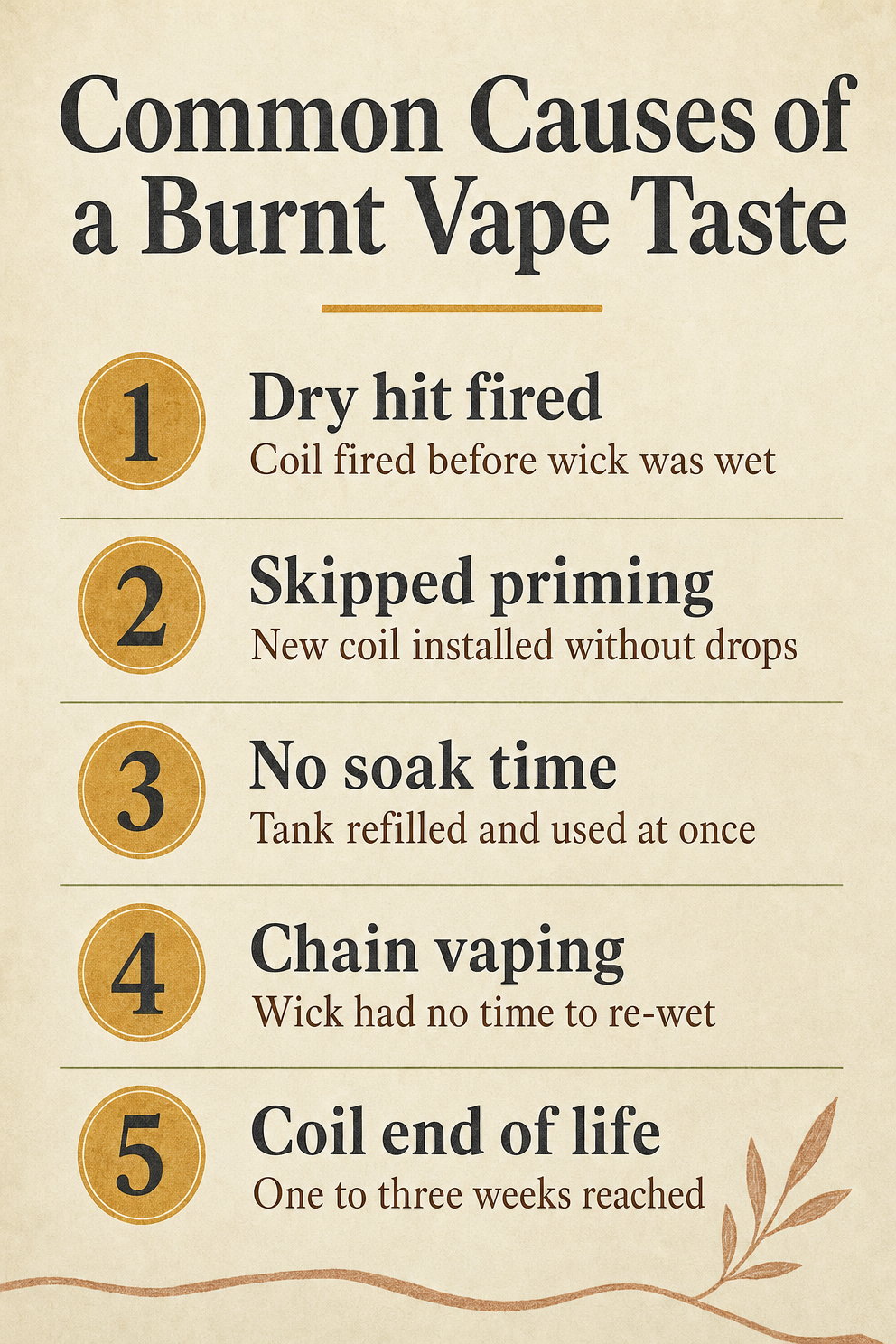 Common Causes of a Burnt Vape Taste
