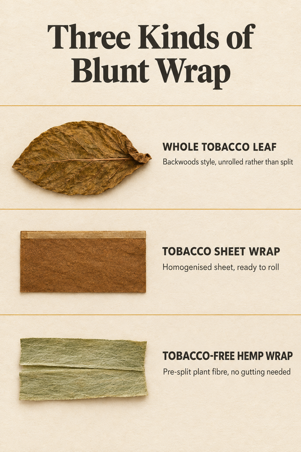 Three Kinds of Blunt Wrap