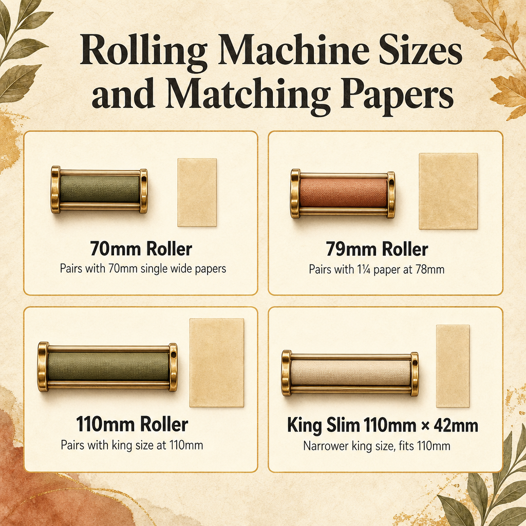 Rolling Machine Sizes and Matching Papers