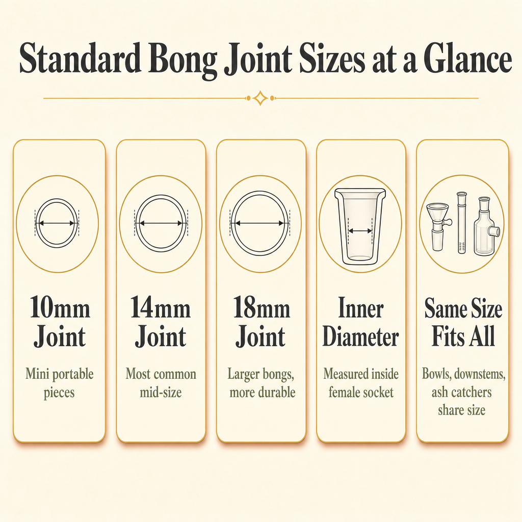 Standard Bong Joint Sizes at a Glance
