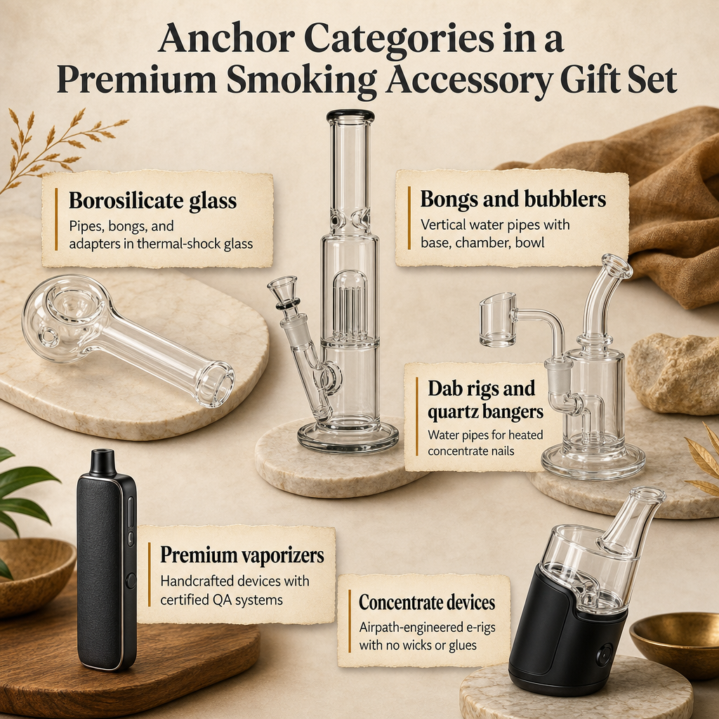 Anchor Categories in a Premium Smoking Accessory Gift Set