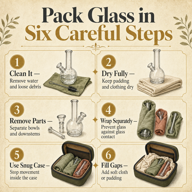 Pack Glass in Six Careful Steps