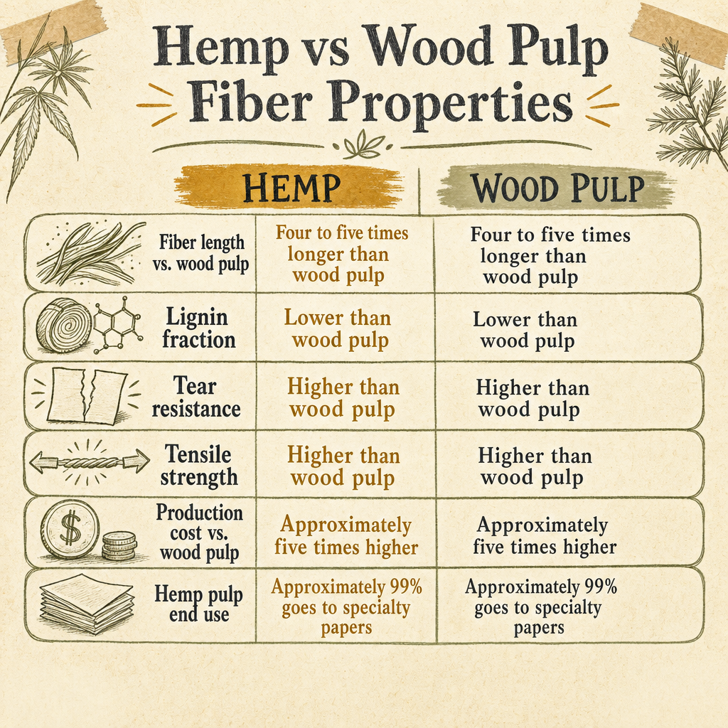 Hemp vs Wood Pulp Fiber Properties