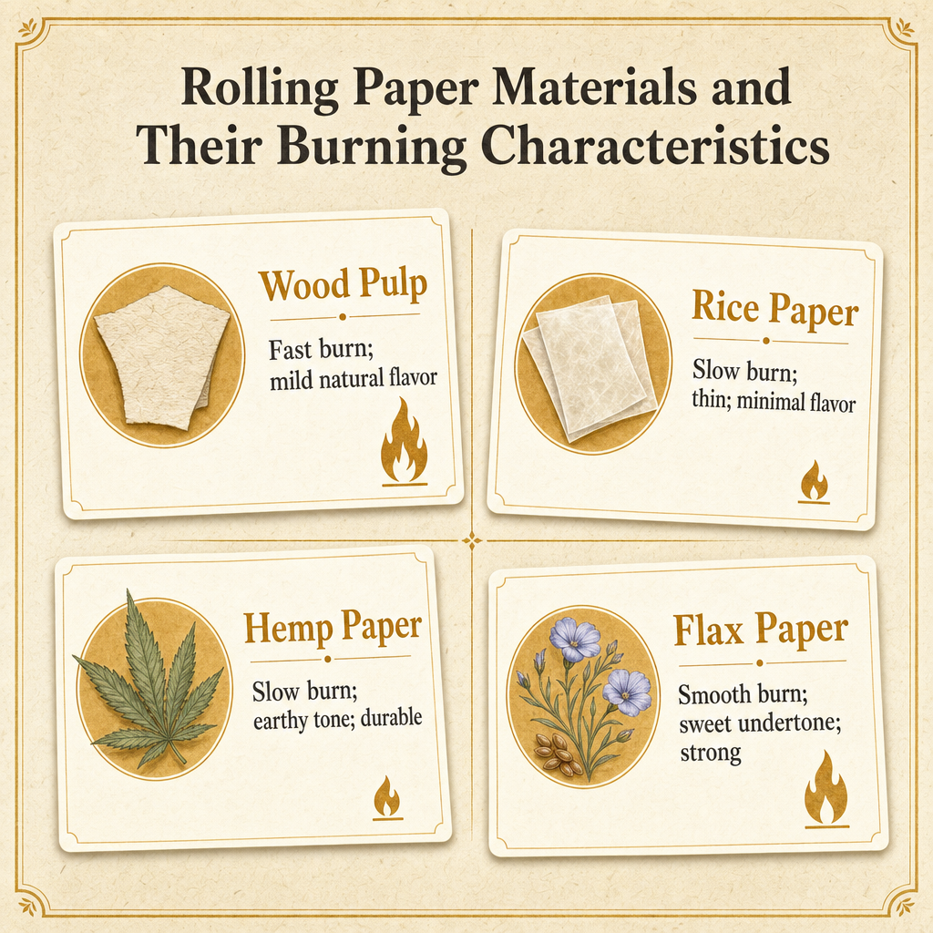 Rolling Paper Materials and Their Burning Characteristics
