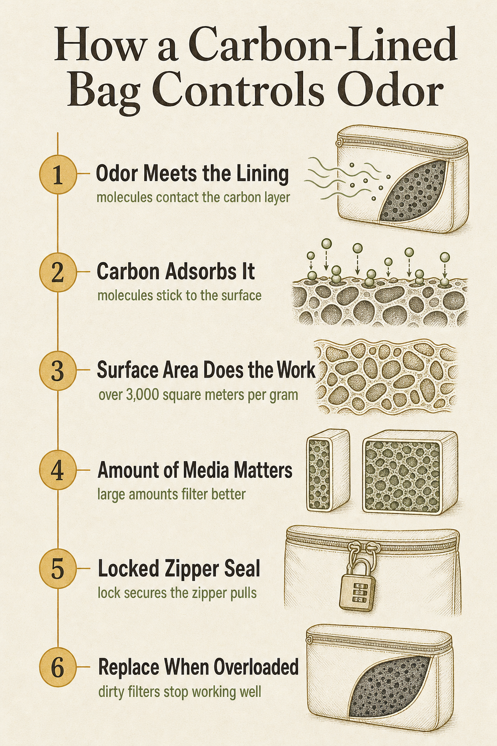 How a Carbon-Lined Bag Controls Odor