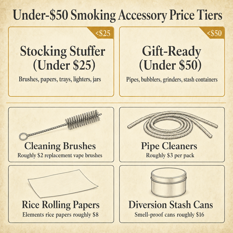 Under-$50 Smoking Accessory Price Tiers