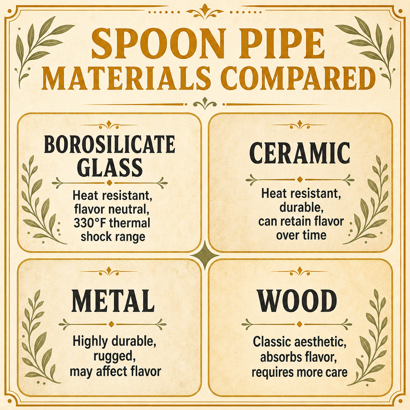 Spoon Pipe Materials Compared