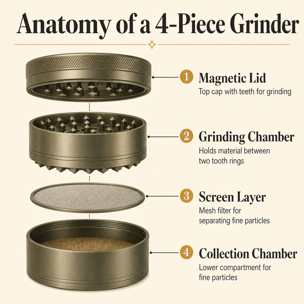 Anatomy of a 4-Piece Grinder