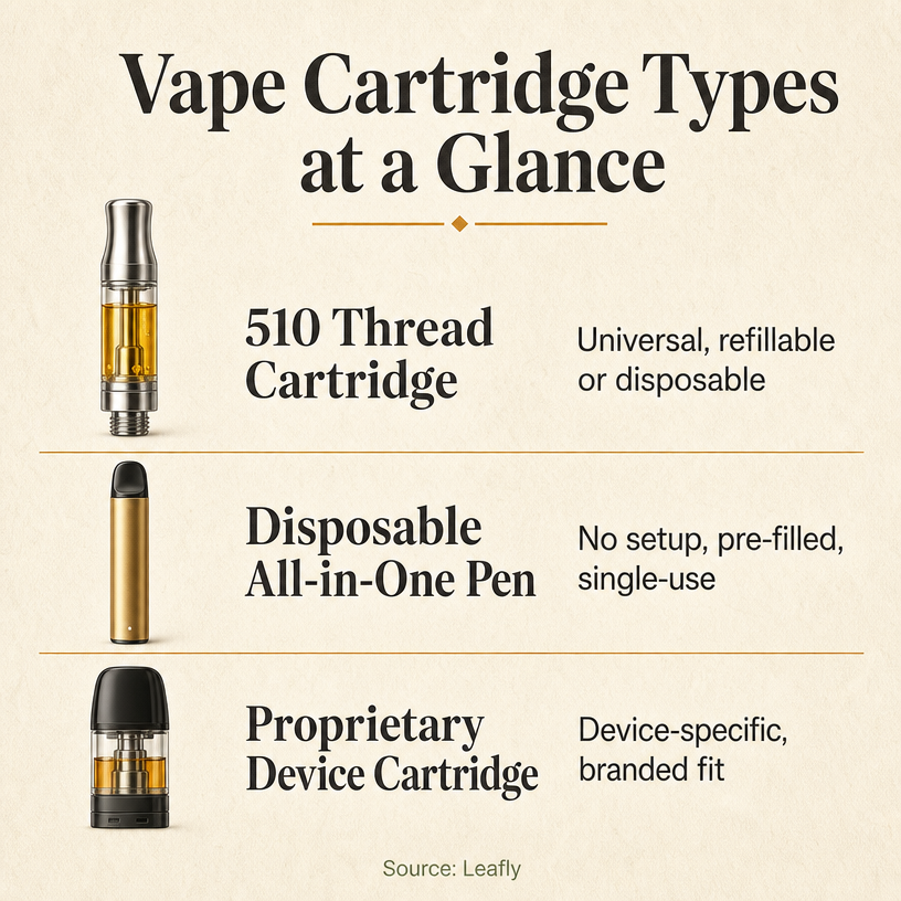 Vape Cartridge Types at a Glance