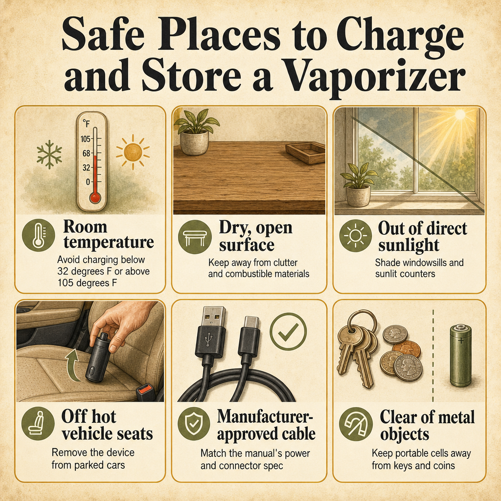 Safe Places to Charge and Store a Vaporizer