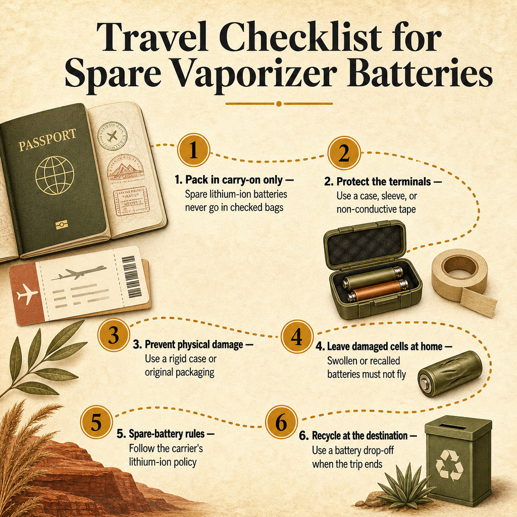 Travel Checklist for Spare Vaporizer Batteries