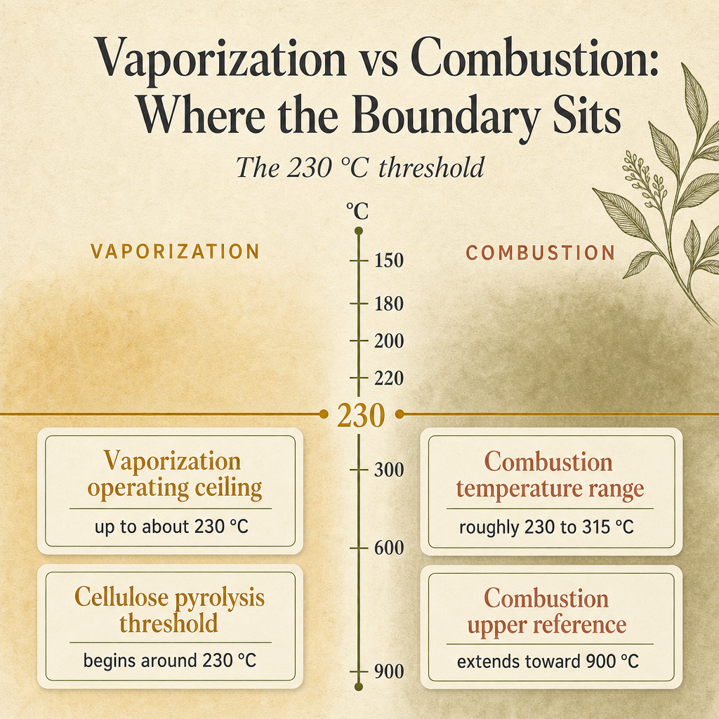 Vaporization vs Combustion: Where the Boundary Sits