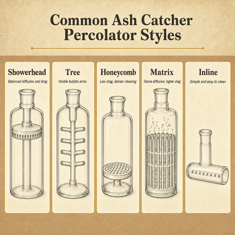 Common Ash Catcher Percolator Styles