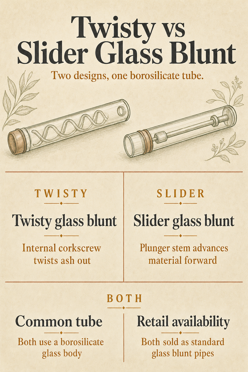 Twisty vs Slider Glass Blunt